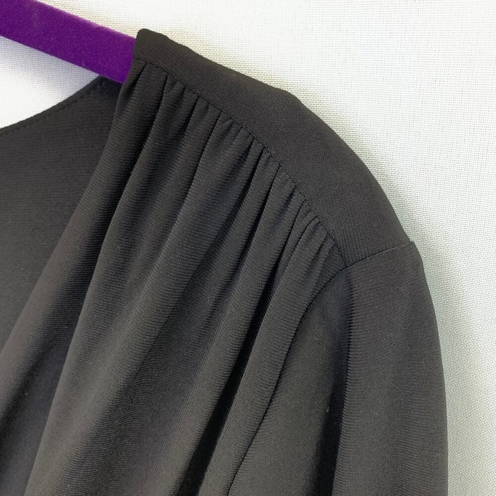 Lauren Ralph Lauren Classic Black 3/4 Sleeve Midi Dress Women's size 12 - Picture 3 of 7